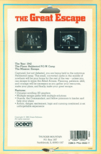 Great Escape Commodore 64 US box art